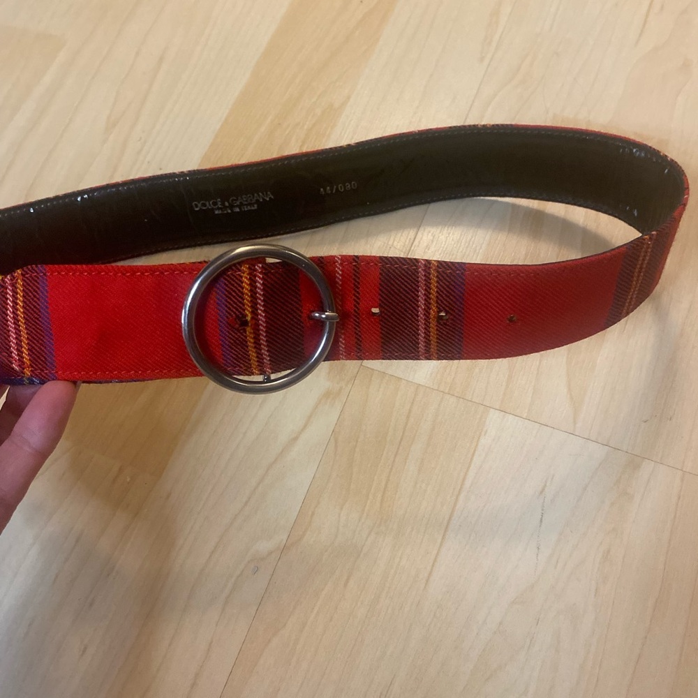 Dolce and Gabbana plaid belt - Picture 4 of 13